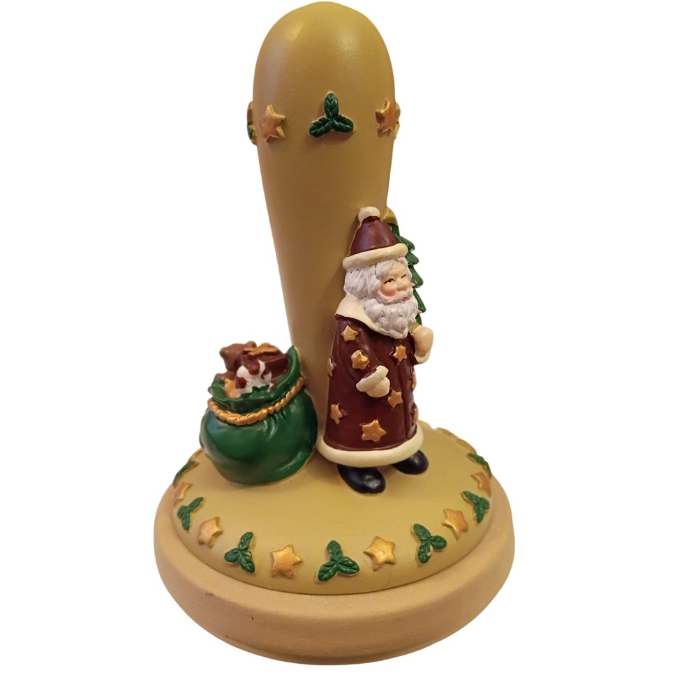 Brown Bag Cookie Art 1995 Folk Santa No 19 Cookie Stamp Hill Design Stoneware